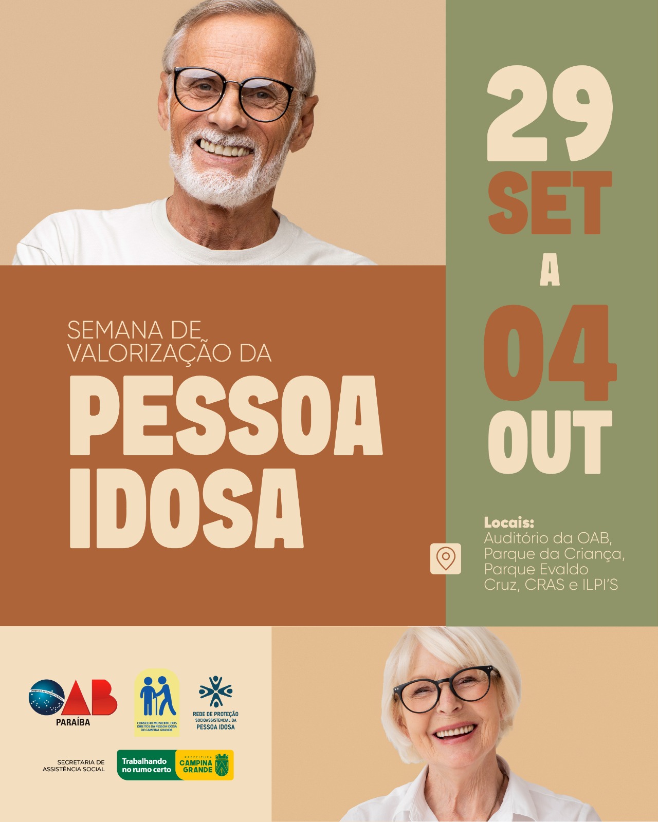 Prefeitura de Campina Grande prepara vasta programação voltada à Semana de Valorização da Pessoa Idosa