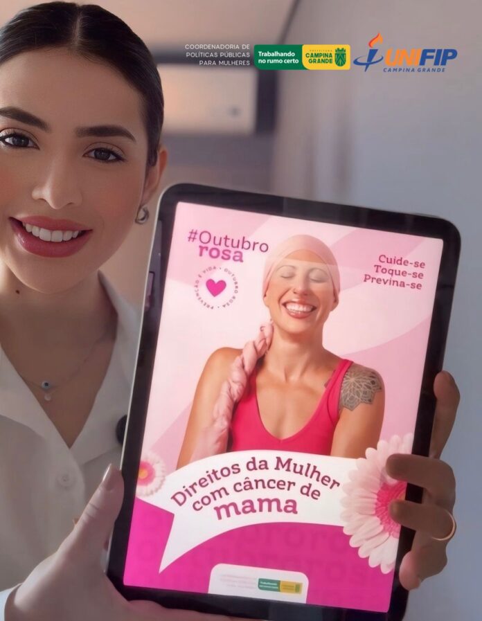 Outubro Rosa: Prefeitura de Campina Grande lança cartilha com novidades sobre os direitos das mulheres com câncer de mama