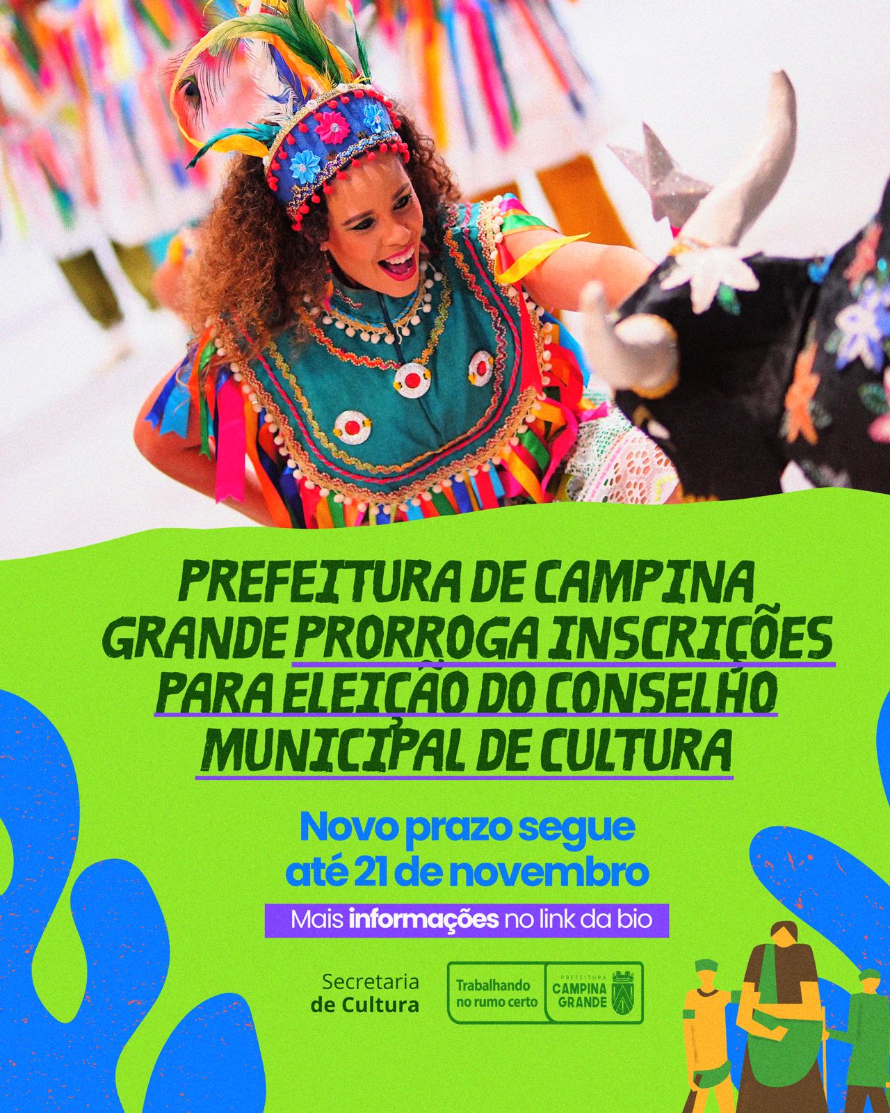 Prefeitura de Campina Grande prorroga inscrições para eleição do Conselho Municipal de Cultura