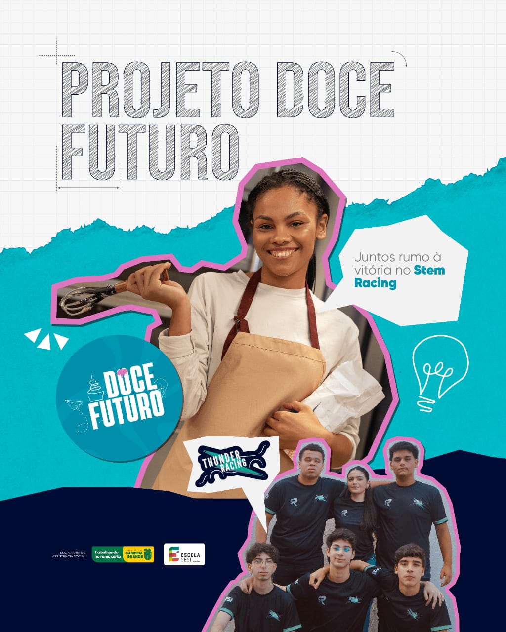 Prefeitura de Campina Grande em parceria com o Sesi/PB realiza primeiro curso de confeitaria denominado ‘Doce Futuro’, no Restaurante Popular