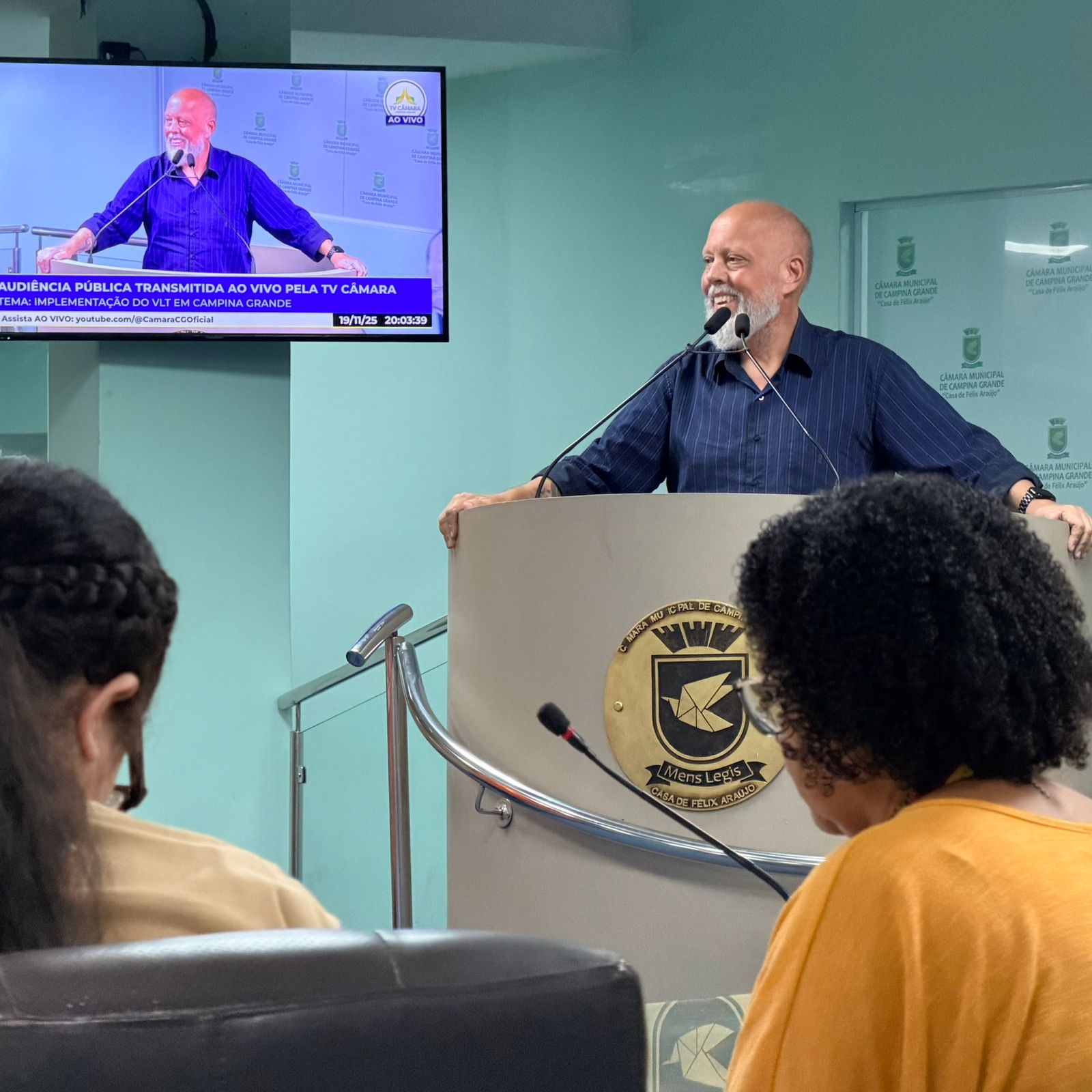 Representantes da Prefeitura de Campina Grande, através da Semas, participam de Audiência Pública na Câmara Municipal sobre a implementação do VLT