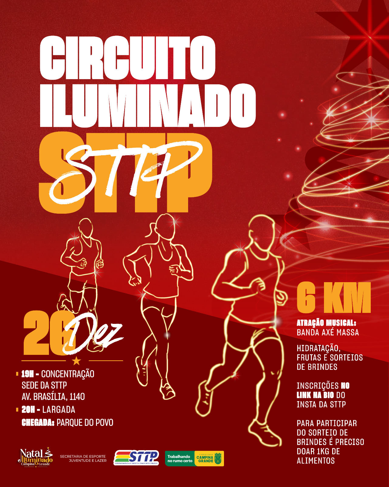 Evento beneficente: STTP realizará Circuito Iluminado, em Campina Grande
