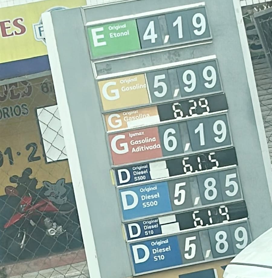 Gasolina comum pode ser encontrada ao preço de R$ 5,66 em Campina Grande