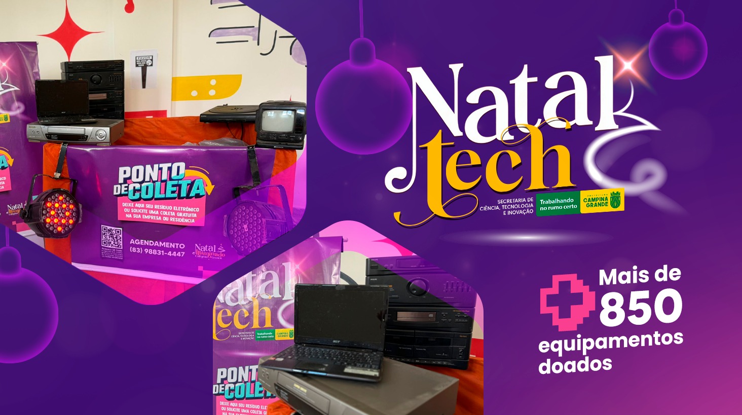 SECTI encerra campanha Natal Tech com mais de 850 equipamentos doados em Campina Grande