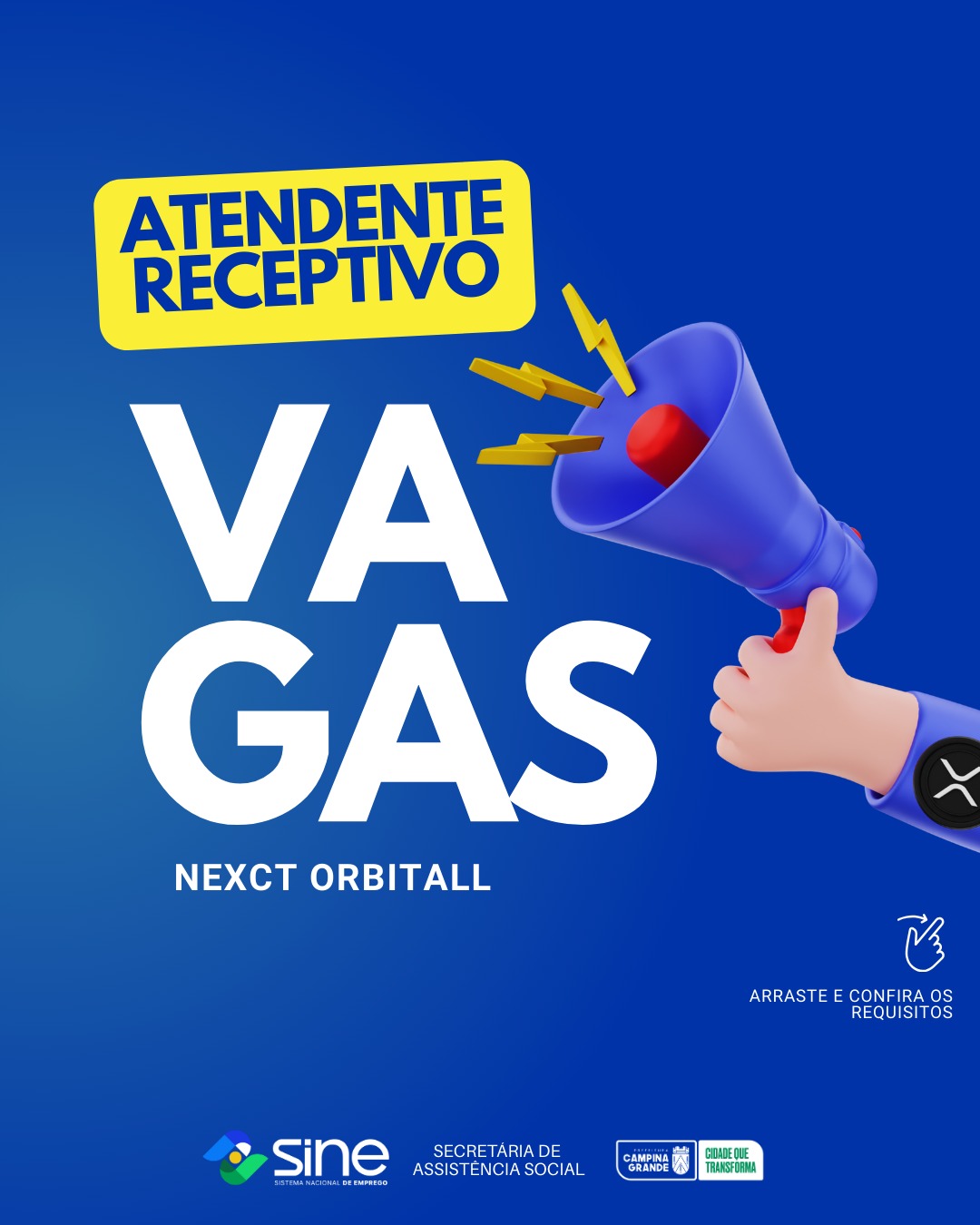 Prefeitura de Campina Grande, por meio do SINE Municipal, promove grande seleção com 400 vagas de emprego