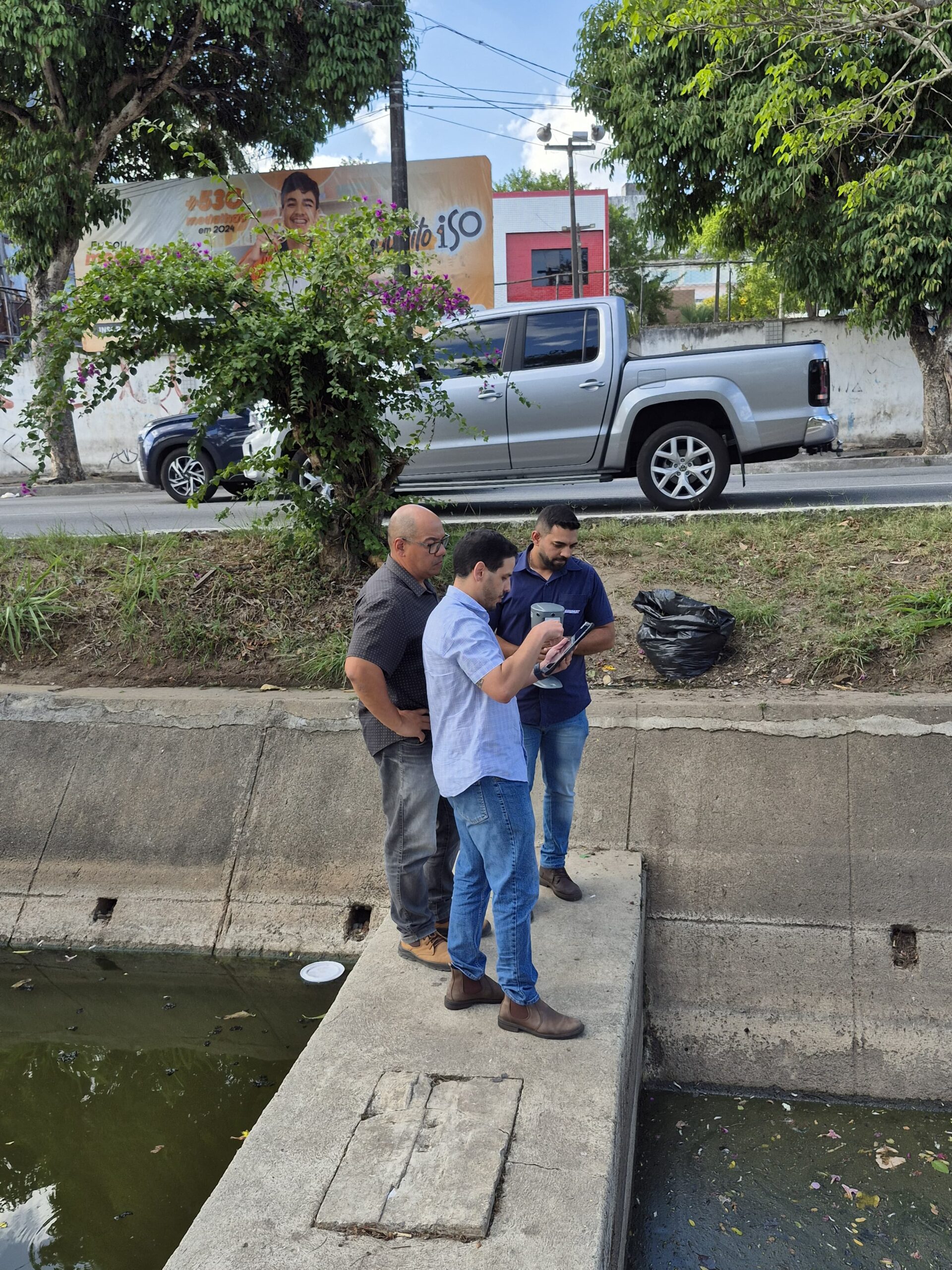 Prefeitura de Campina Grande testa tecnologia de mapeamento a laser para subsidiar projeto de revitalização do Açude Velho