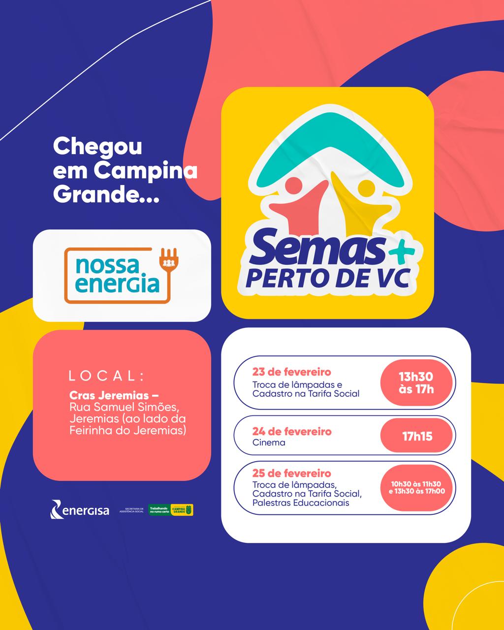Prefeitura de Campina Grande e Energisa realizam ações sociais no Cras Jeremias