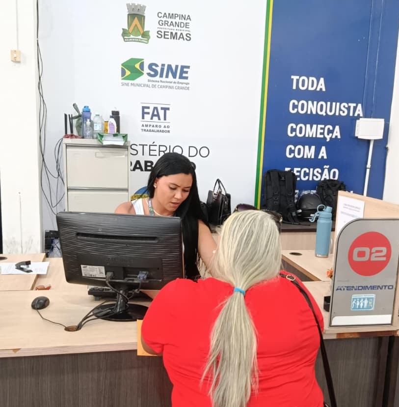 Campina Grande oferece 801 vagas de emprego, nesta semana, conforme sistema de cadastro do Sine Municipal