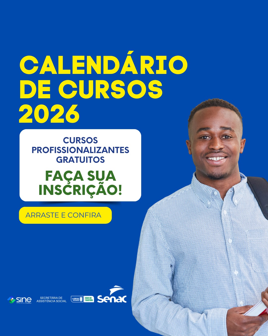 Prefeitura de Campina Grande faz parceria com o Senac para promoção de cursos gratuitos