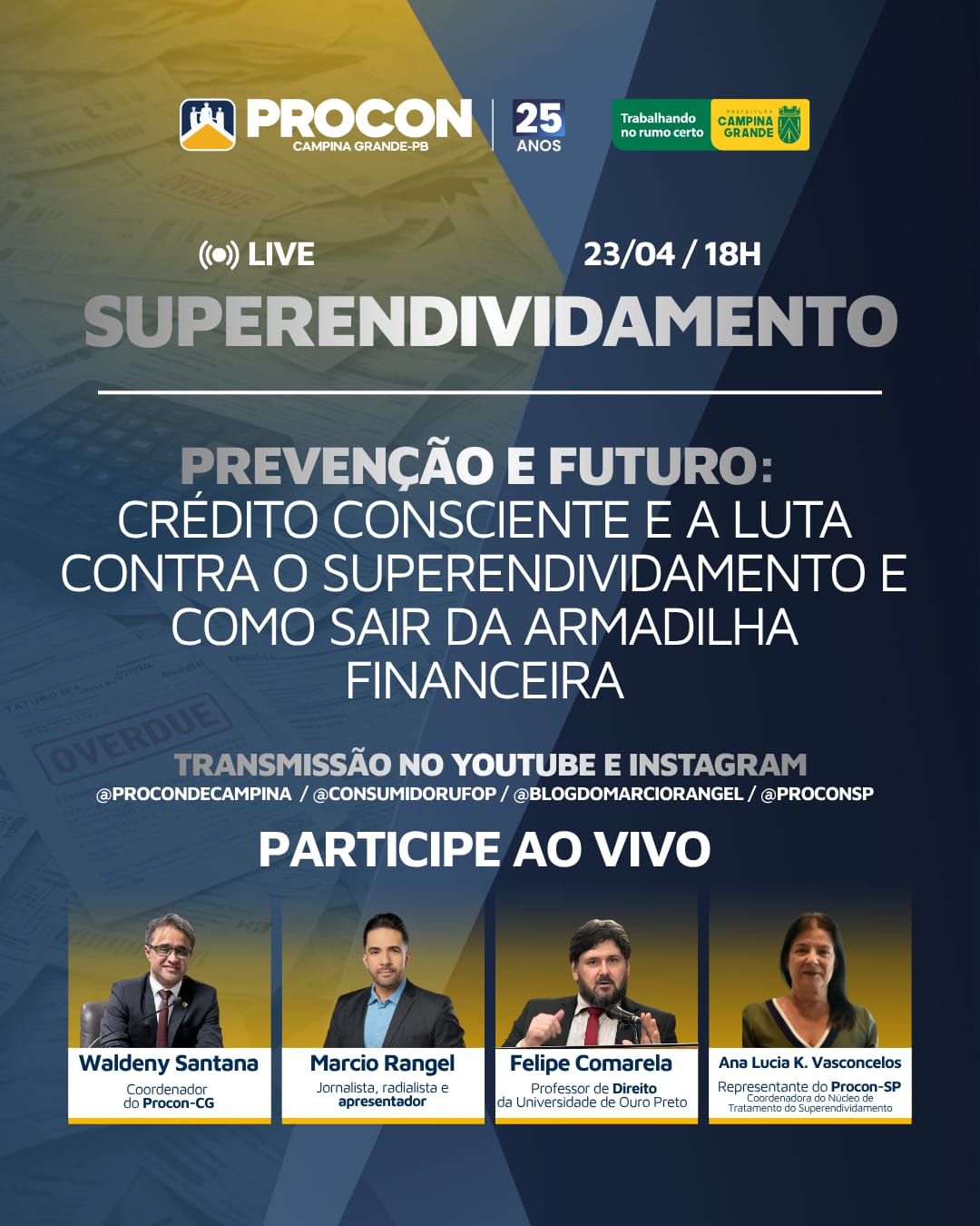 Procon-CG intensifica combate ao superendividamento com live e novas ações de apoio ao consumidor