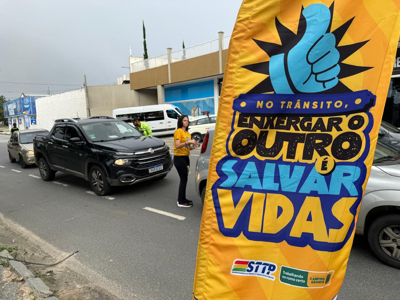 Ações educativas do Maio Amarelo impactam na redução de sinistros de trânsito, em Campina Grande
