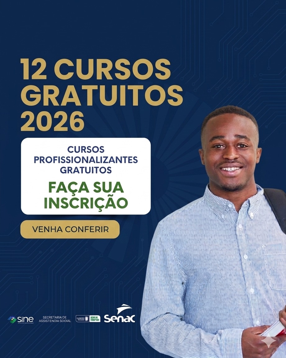 Sine Municipal fecha nova parceria com o SENAC para diversos cursos gratuitos