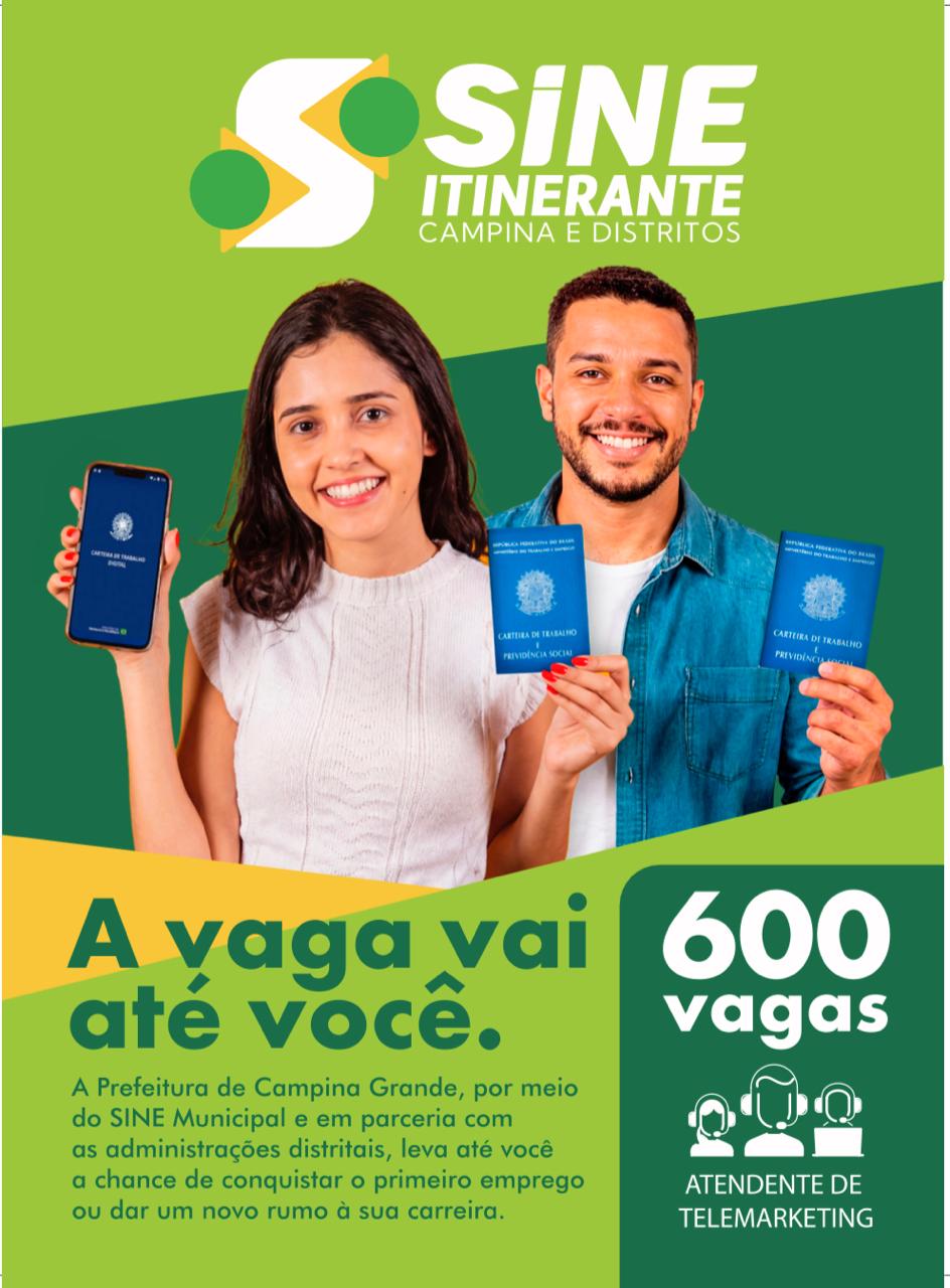 Prefeitura de Campina Grande realiza ação de empregabilidade nos distritos com o Sine Itinerante