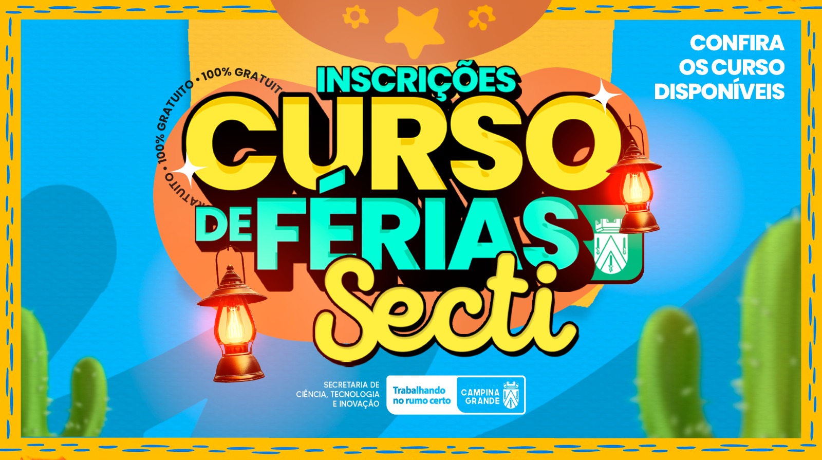 Prefeitura de Campina Grande abre inscrições para cursos na área de tecnologia que acontecerão no período de férias