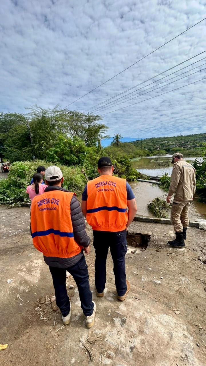 Defesa Civil-CG presta apoio a Puxinanã após rompimento de barragem e intensifica ações preventivas em Campina Grande