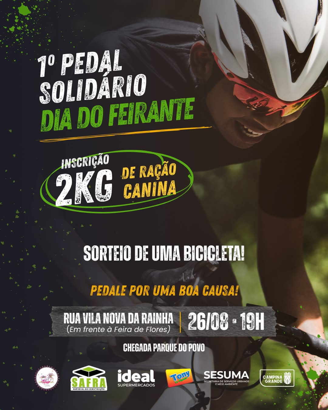 Prefeitura de Campina Grande promove 1º Pedal Solidário Dia do Feirante nesta quarta-feira