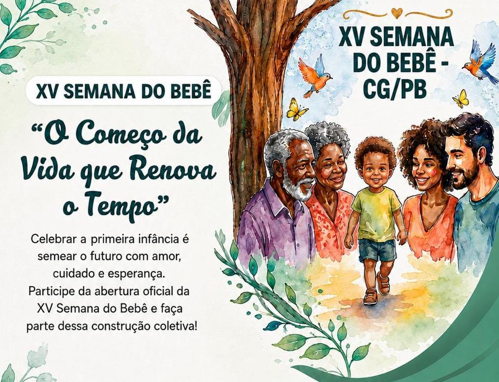 Semana do Bebê: Prefeitura de Campina Grande divulga programação voltada à primeira infância e vínculos intergeracionais