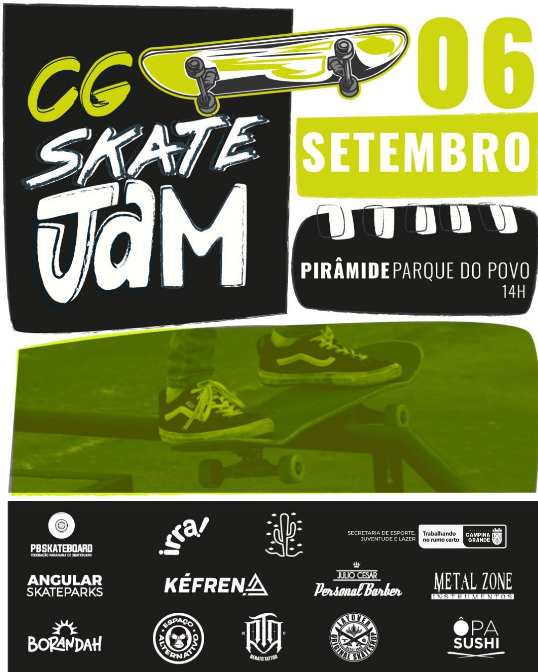 Campina Grande vai receber competição de Skateboard na Pirâmide do Parque do Povo