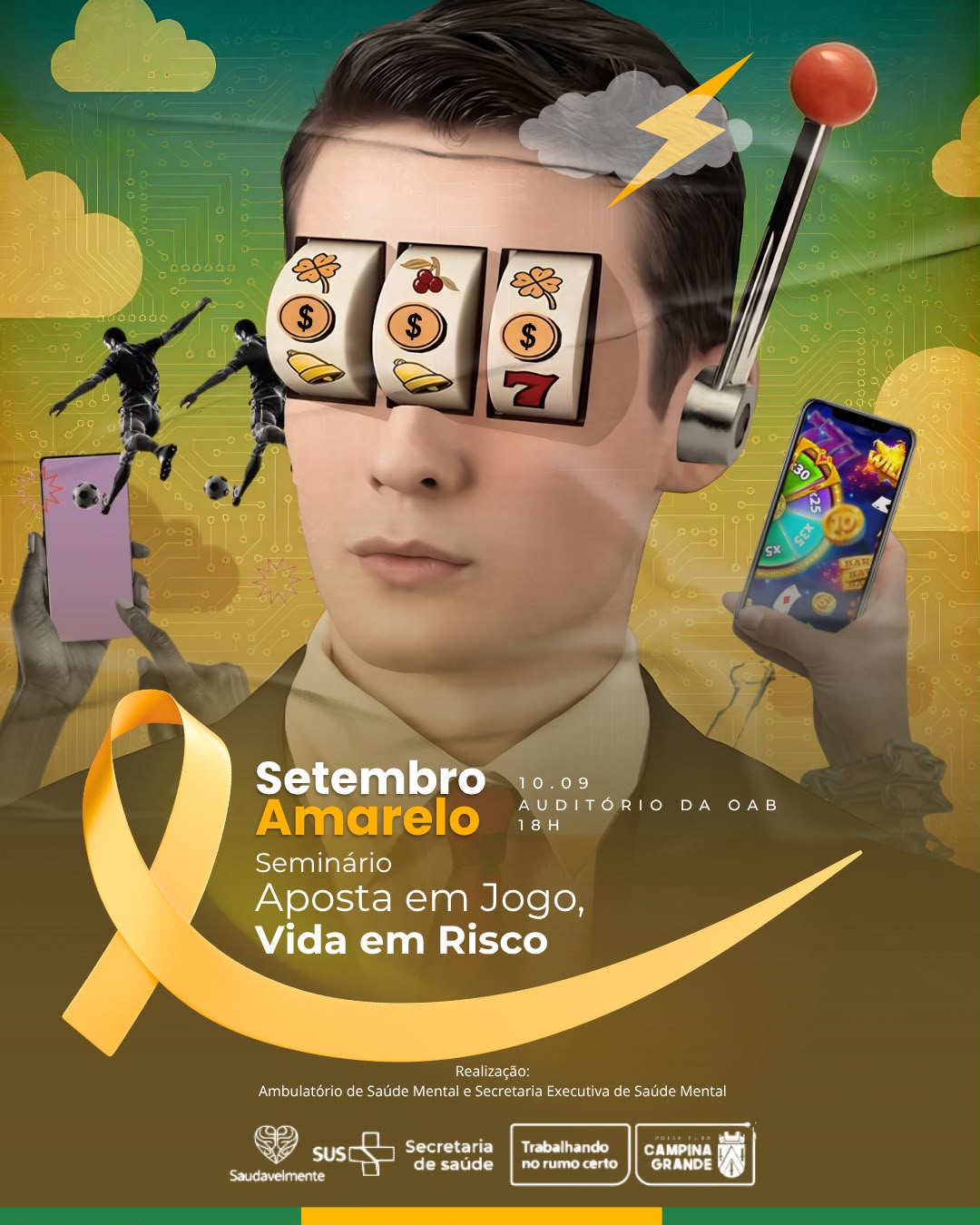 Setembro Amarelo: Prefeitura de Campina Grande promove seminário sobre impactos das apostas na saúde mental