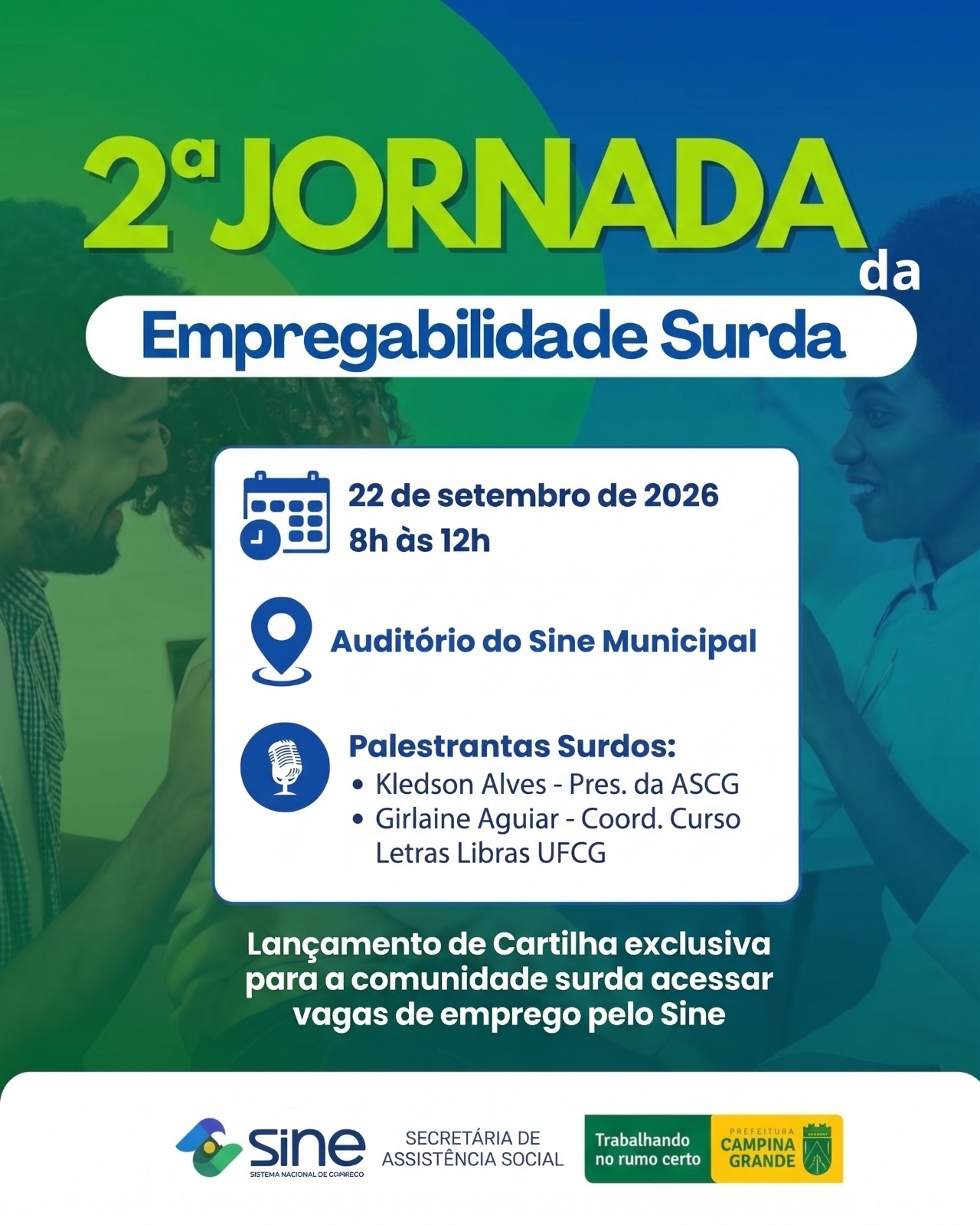 Prefeitura de Campina Grande promove 2ª Jornada da Empregabilidade Surda com foco em inclusão e acesso ao trabalho
